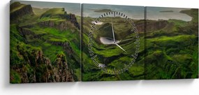 Obraz - Quiraing, Szkocja (z zegarem) (90x30 cm)
