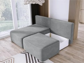 Narożnik TILIA wolnostojący układ L strona Lewa z funkcją spania w tkaninie Tilia 90