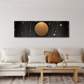 Obraz - Złote kółka (170x50 cm)