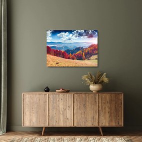 Obraz na szkle kolorowego jesiennego krajobrazu (70x50 cm)