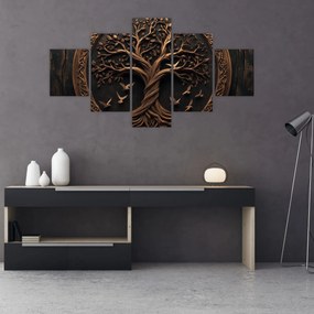 Obraz – Drewniane drzewo życia (125x70 cm)
