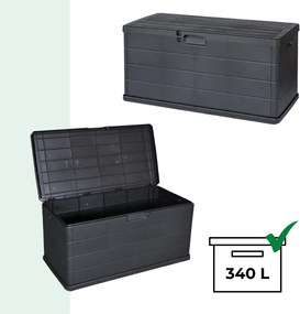 Pojemnik do przechowywania ALPHA, 340L, 118x59x57cm, antracytowa I.P.A.E-Progarden