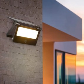 Lampa zewnętrzna ścienna LED z czujnikiem ruchu solarna (wysokość 15,5 cm) Moura – Trio