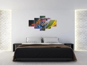 Obraz - Kolorowy legwan (125x70 cm)