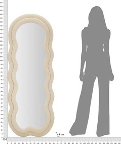 Lustro ścienne w materiałowej ramie, 160 cm