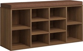 Otwarta szafka na buty z siedziskiem brązowy dąb D4-F76