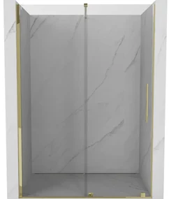 Mexen Velar drzwi prysznicowe rozsuwane 130 cm, transparent, złote - 871-130-000-01-50
