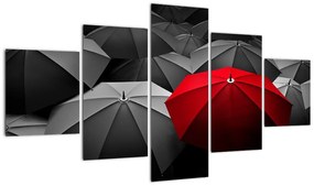 Obraz otwartych parasoli (125x70 cm)