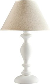 Cascina Lume w kolorze białym, drewno shabby 1 światło z abażurem dm.35 H.57 Ø35 BL265-LM-BCO