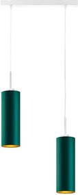 Lampa wisząca dwie tuby na białym stelażu - P5-E81