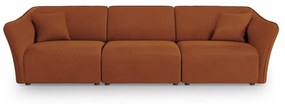 Ceglasta sofa z materiału bouclé 292 cm Tokyo – Cosmopolitan Design