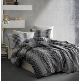 BedTex Bawełniana pościel Oberon szara, 220 x 200 cm, 2 szt. 70 x 90 cm