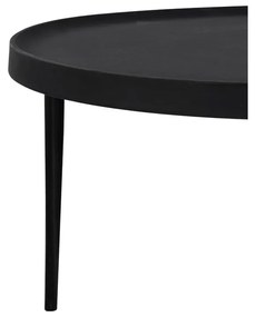 Czarne okrągłe stoliki zestaw 2 szt. ø 75 cm Tobias – Light &amp; Living