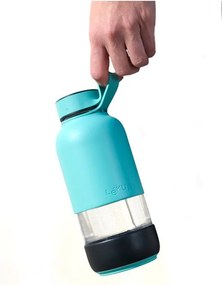 Turkusowa podróżna szklana butelka 500 ml To Go – Lékué