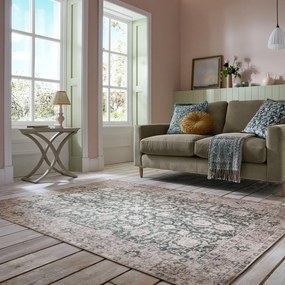 Zielony dywan odpowiedni do prania 152x230 cm Beau Floral – Flair Rugs