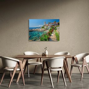 Obraz na szkle - Malownicza nadmorska wioska (70x50 cm)