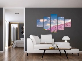 Obraz - Japoński wiosenny krajobraz (125x70 cm)