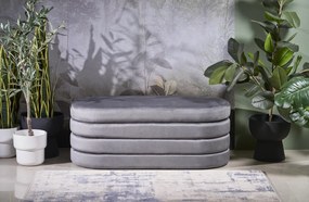 Ławka, pufa podwójna z funkcją pojemnika welur popiel CALPI 110/46/42 cm