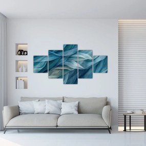 Obraz - Niebieskie i białe fale (125x70 cm)