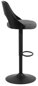 Ciemnoszare hokery z regulowaną wysokością zestaw 2 szt. (wysokość siedziska 84 cm) Lucy – Actona