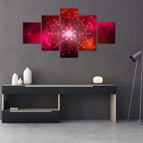 Obraz czerwonej abstrakcji (125x70 cm)