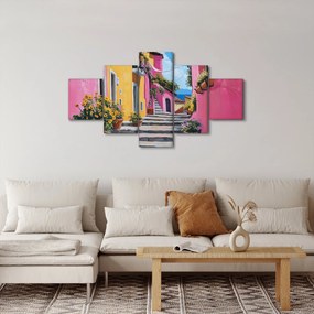 Obraz - Różowa uliczka (125x70 cm)