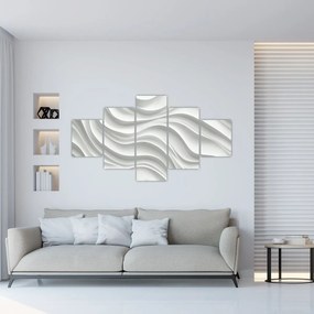 Obraz - 3D białe fale (125x70 cm)