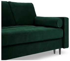 Zielona aksamitna rozkładana sofa Milo Casa Santo
