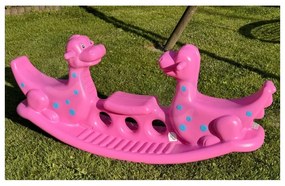 Woopie bujak wieloosobowy dino huśtawka równoważna różowa
