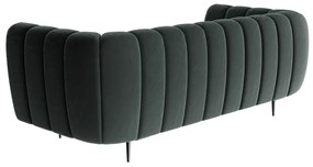 Ciemnoszara aksamitna sofa Ghado Shel, 210 cm