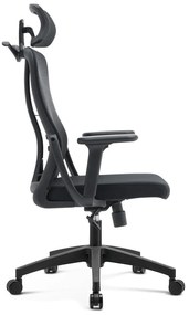 Fotel Biurowy Ergonomiczny Obrotowy JULIET Wentylowany Czarny Nowoczesny