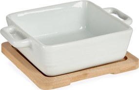 Naczynie do zapiekania na bambusowej tacy ATENA, 300 ml