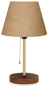 Beżowa lampa stołowa z tekstylnym kloszem (wysokość 14 cm) Mardin – Opviq lights