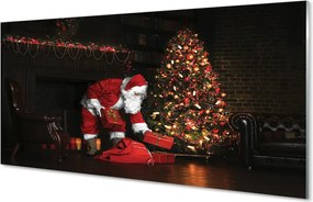 Panel szklany do Kuchni Święty Mikołaj przy Choince