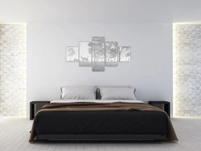 Obraz - Łąka z jeleniami (125x70 cm)