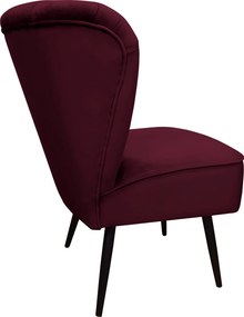 Fotel PRL tkanina Welur nogi metalowe : Kolor nogi - Czarna stożek, Kolor tkaniny - VELVET - MG02