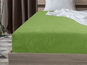 PrzytulneMieszkanie.pl Prześcieradło frotte EXCLUSIVE zielone 180 x 200 cm