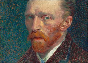 Obraz na szkle -  Vincent van Gogh, Self-Portrait, reprodukcje (70x50 cm)