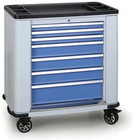 Wózek warsztatowy mobilny na narzędzia EXPERT, 7 szuflad, 1030 x 900 x 530 mm, niebieski