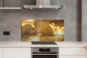 Panel szklany do Kuchni Śpiący Aniołek w Blasku Lampek