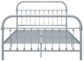 Szare industrialne łóżko metalowe 120x200 cm R5-R01