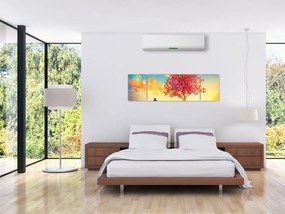 Obraz drzewa na wzgórzu (170x50 cm)