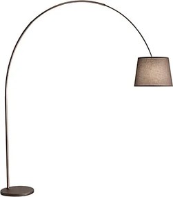 Arche - Curved LED metal floor lamp 1xE27 MAX 60W, H.230 cm, 180° adjustable head, Brown Metal - Perenz
