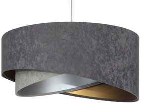 Grafitowo-szara lampa wisząca z abażurem - 9X EX992 G4-C61