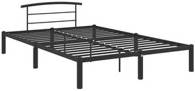 Czarne metalowe łóżko w stylu industrialnym 120x200 cm - Mohn