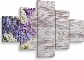 Obraz bzu na drewnie (125x70 cm)