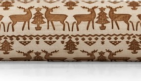 Toro Drewniany wałek z dekorem Renifer, 38  cm