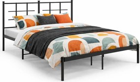 Czarne metalowe łóżko 160x200 cm A3-A23