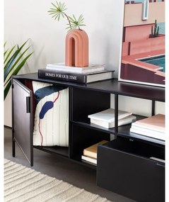 Czarna komoda pod TV Kave Home Shantay