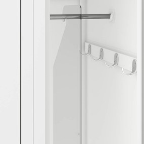 Szafka pracownicza metalowa socjalna czterokomorowa biała: KACPER II, 600 x 1800 x 500 mm